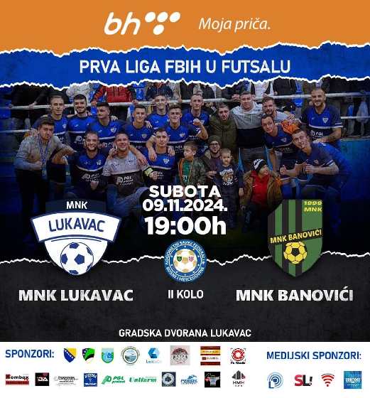 MNK Lukavac vas poziva da ga bodrite u utakmici protiv MNK Banovići