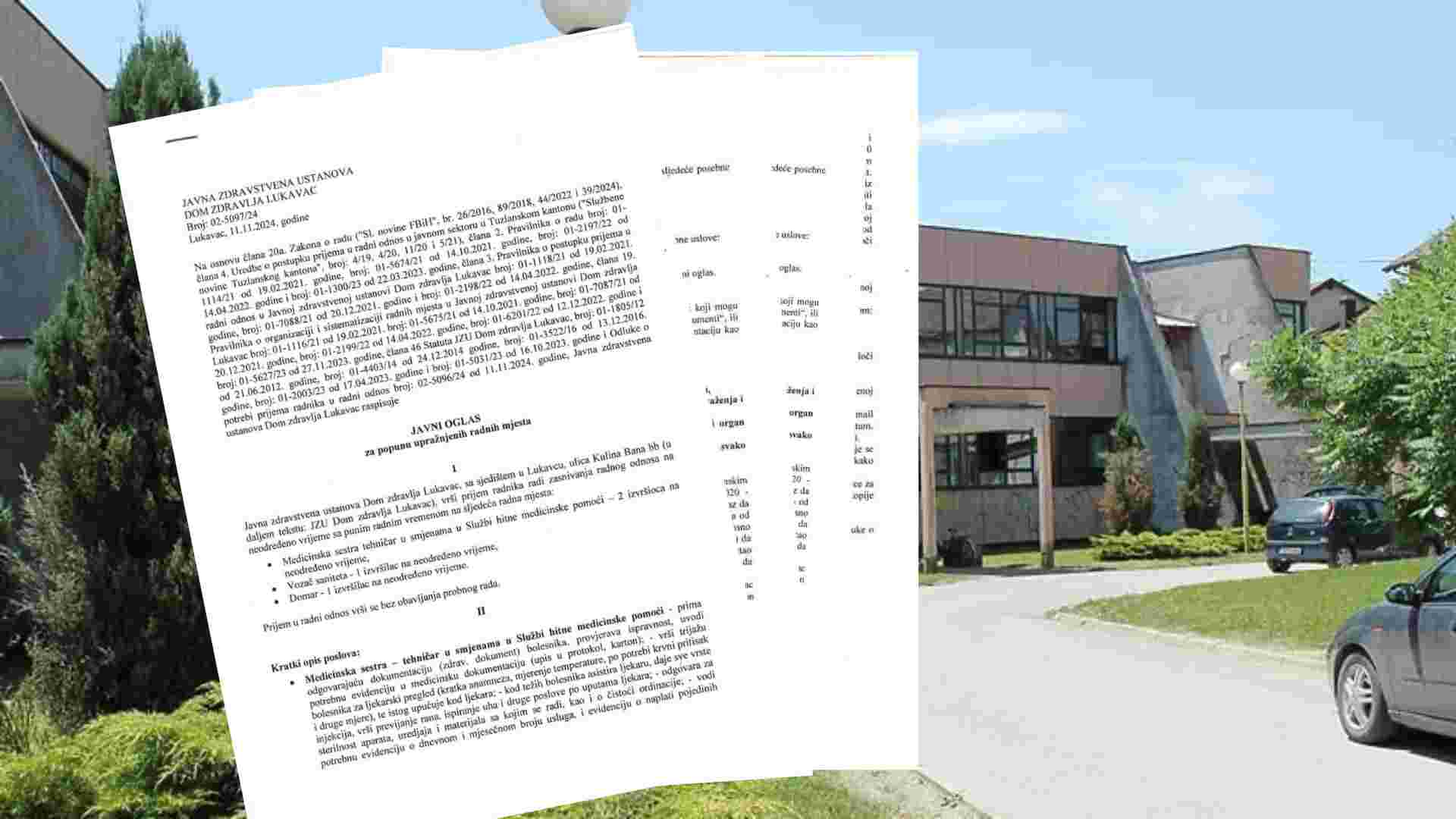 OGLAS ZA ZAPOŠLJAVANJE!!!