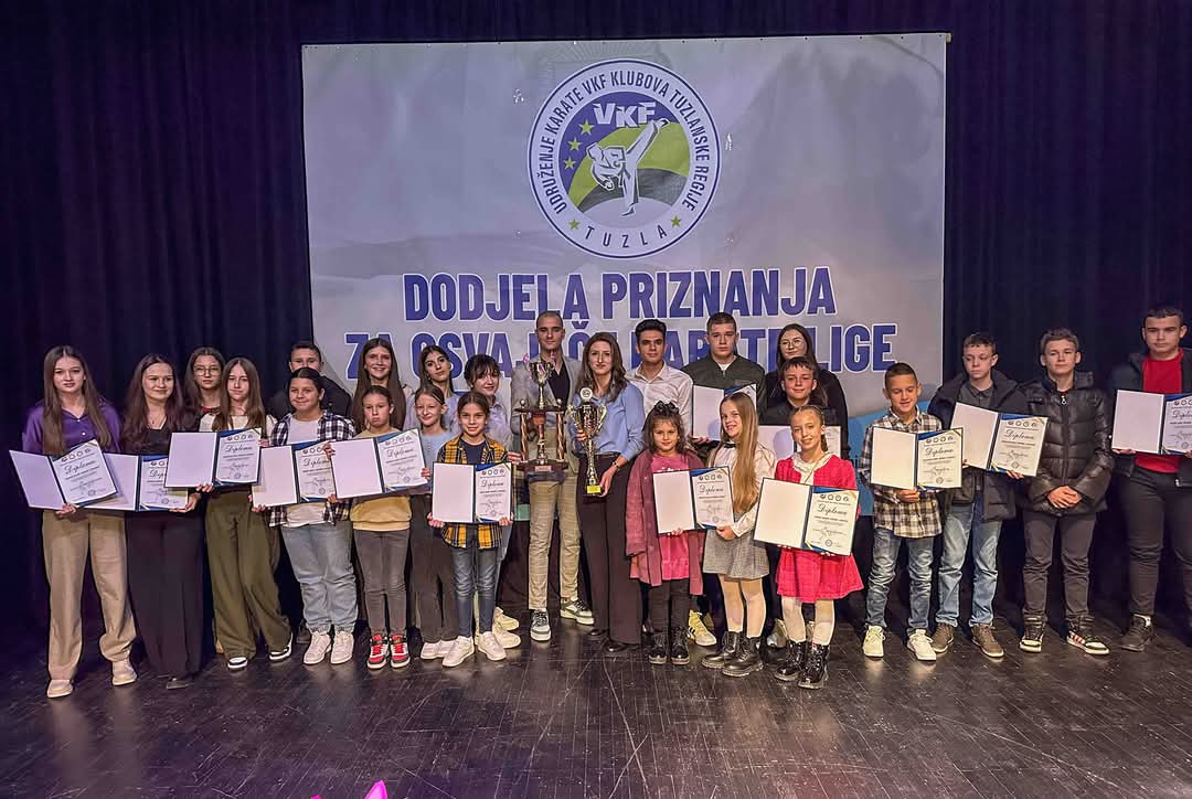 Detalji sa proglašenja KK “Sensei” iz Lukavca najuspješnijim klubom Karate lige Tuzlanske regije za 2024. godinu.