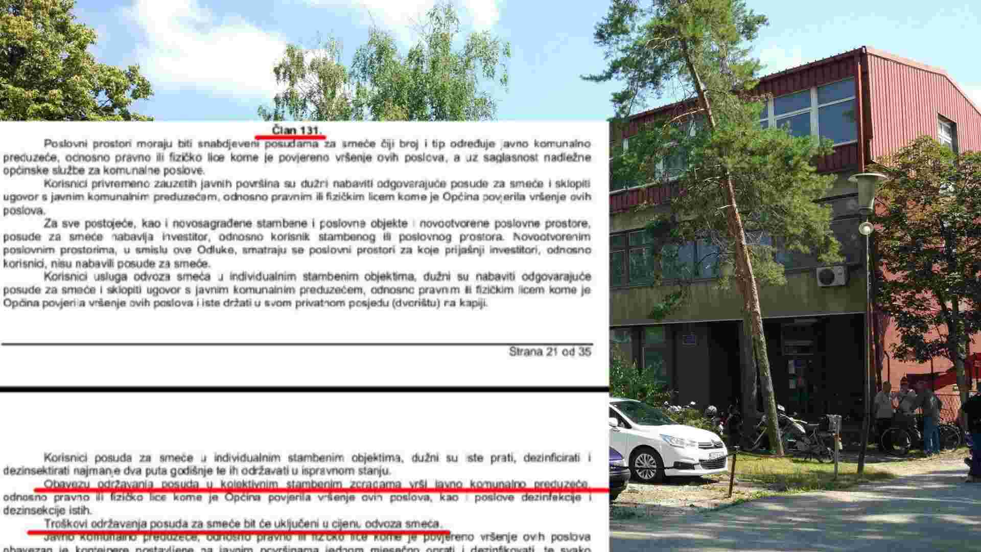 Naplata 2 KM za održavanje kontejnera u Lukavcu nije u skladu s propisima?