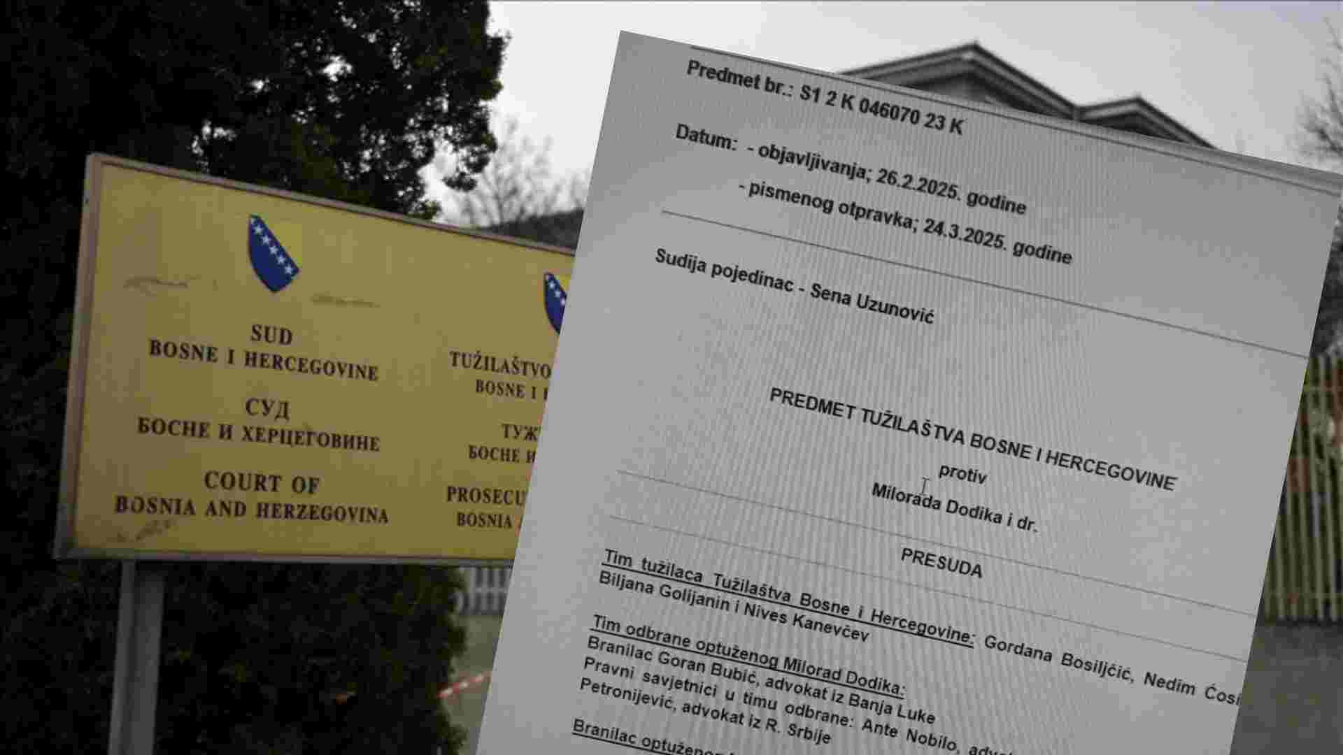 Miloradu Dodiku poslana presuda