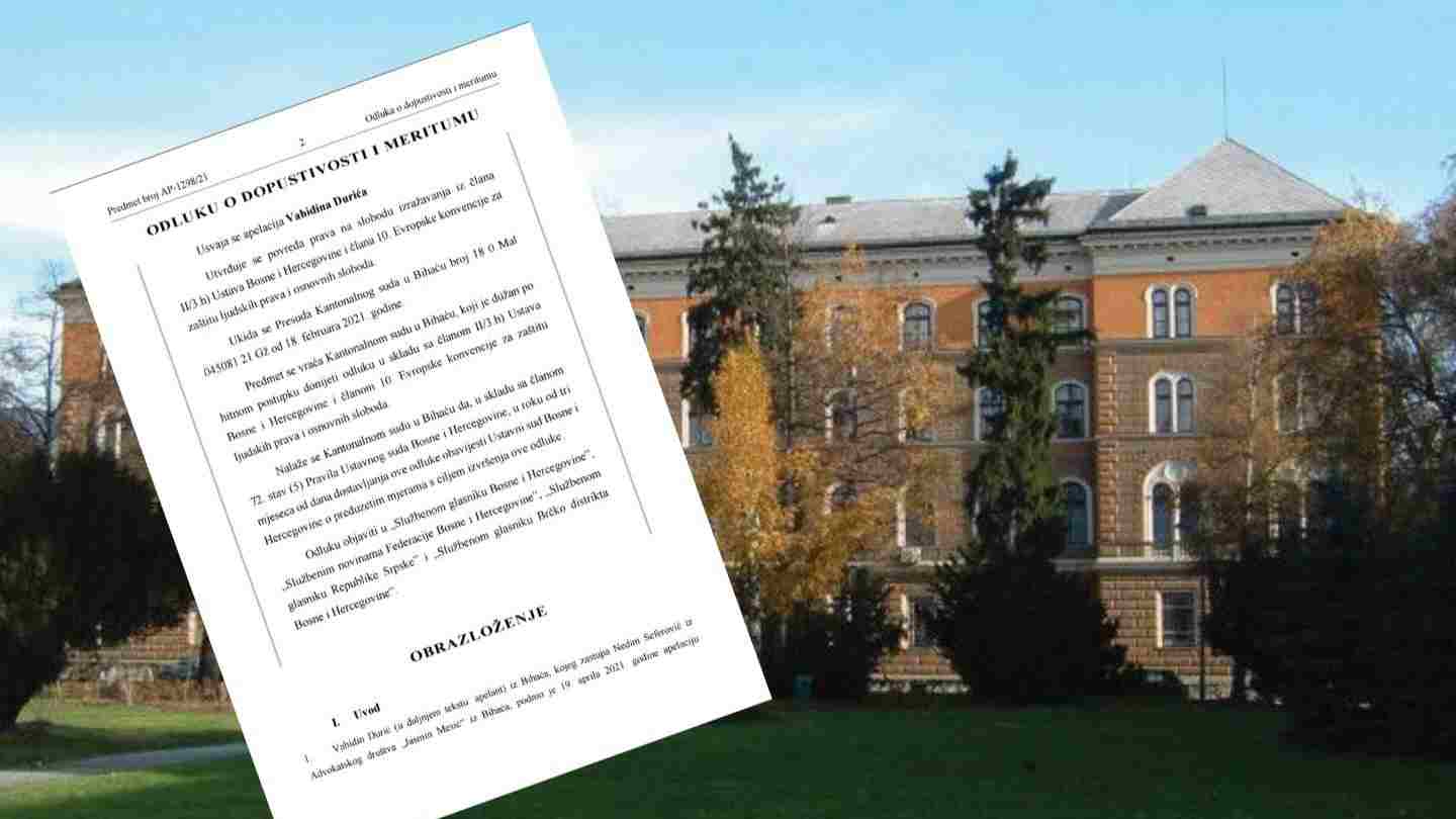Ustavni sud BiH presudio u korist novinara Vahidina Durića