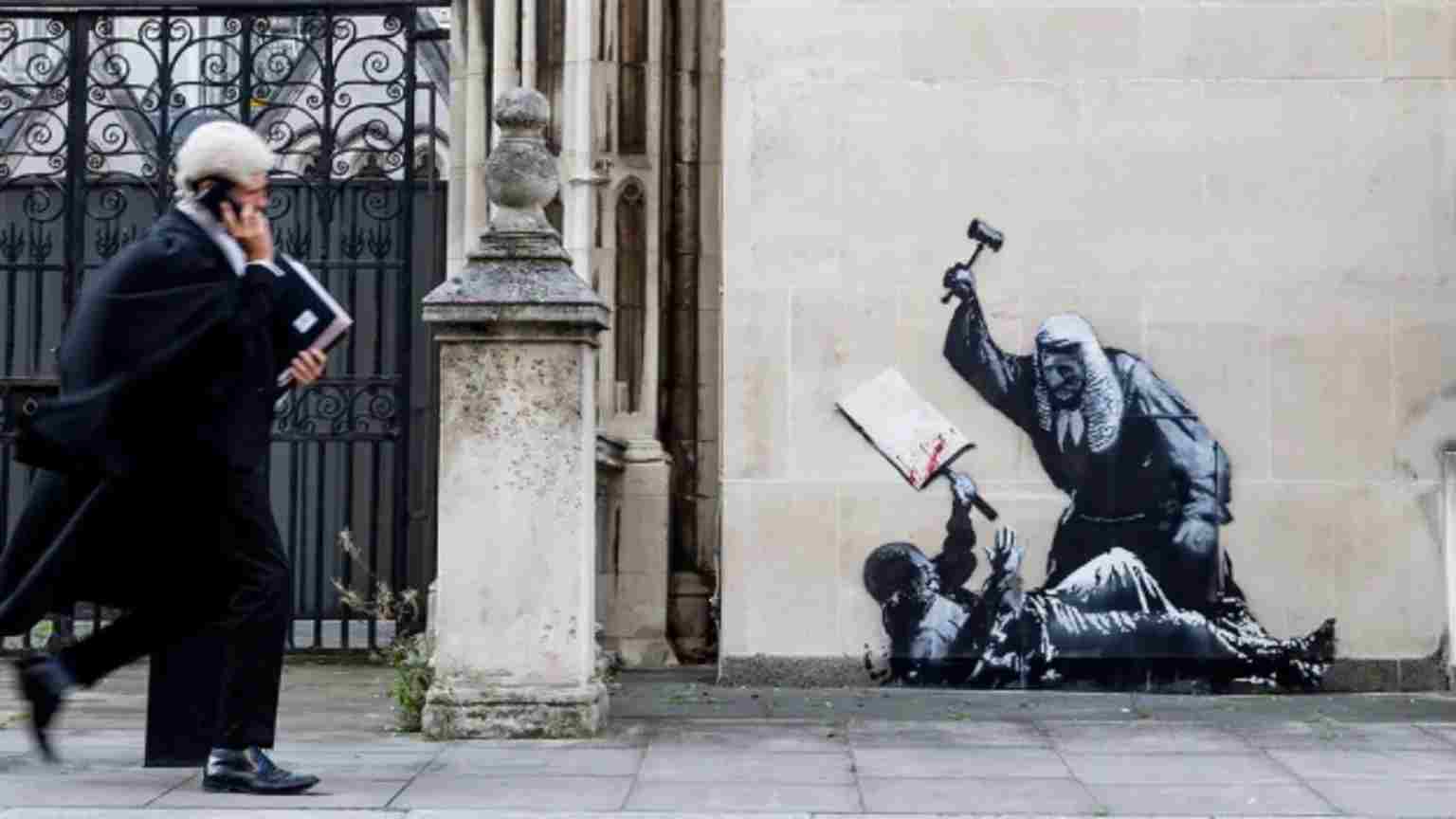 Novi Banksyjev mural na londonskom Kraljevskom sudu pravde