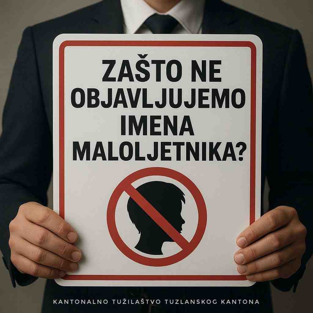 Kantonalno tužilaštvo TK: “Ne objavljujemo imena maloljetnika jer tako nalaže zakon”