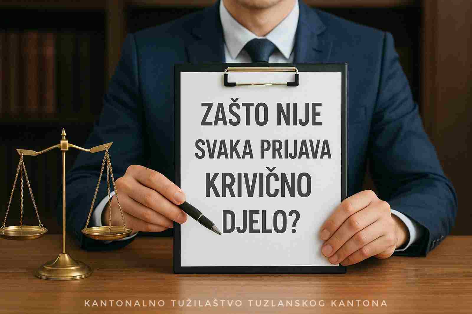 Zašto svaka prijava nije krivično djelo?