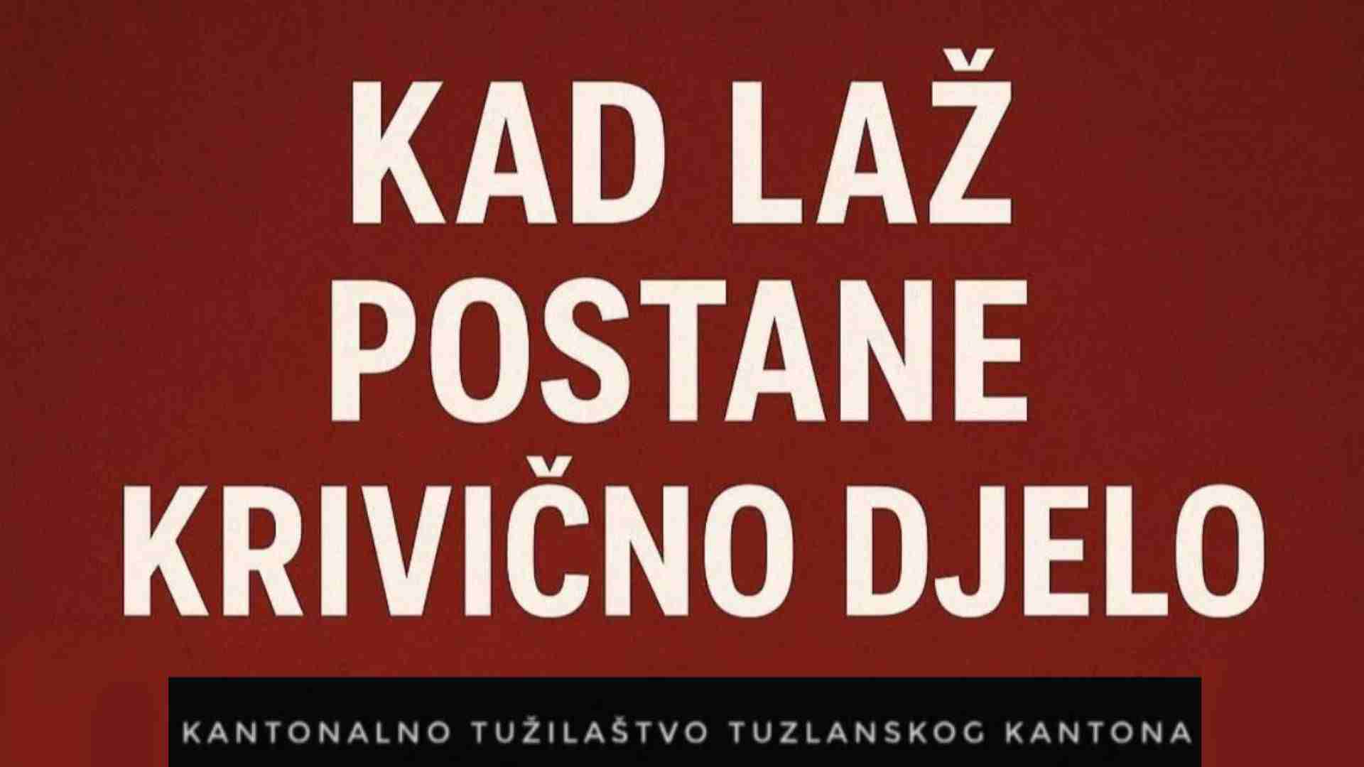 Kad laž postane krivično djelo – upozorenje iz Kantonalnog tužilaštva Tuzlanskog kantona
