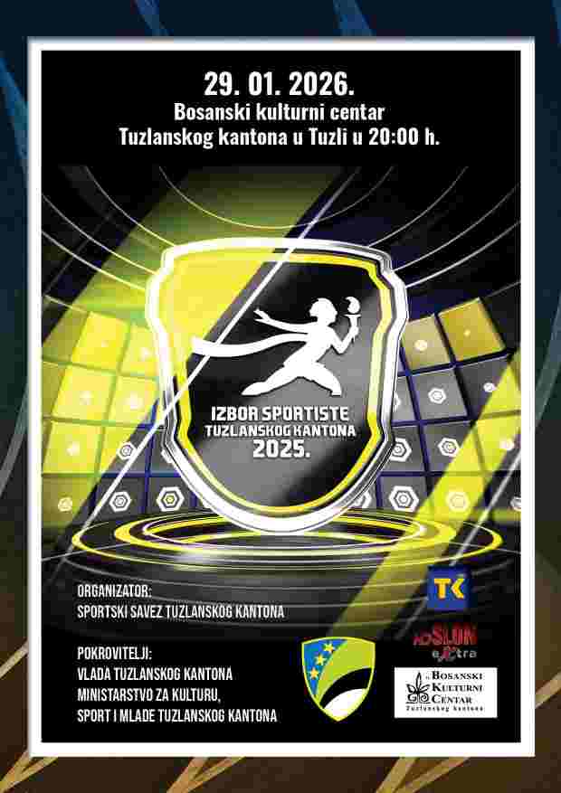 Sve spremno za Manifestaciju „Izbor sportiste godine Tuzlanskog kantona za 2025. godinu“