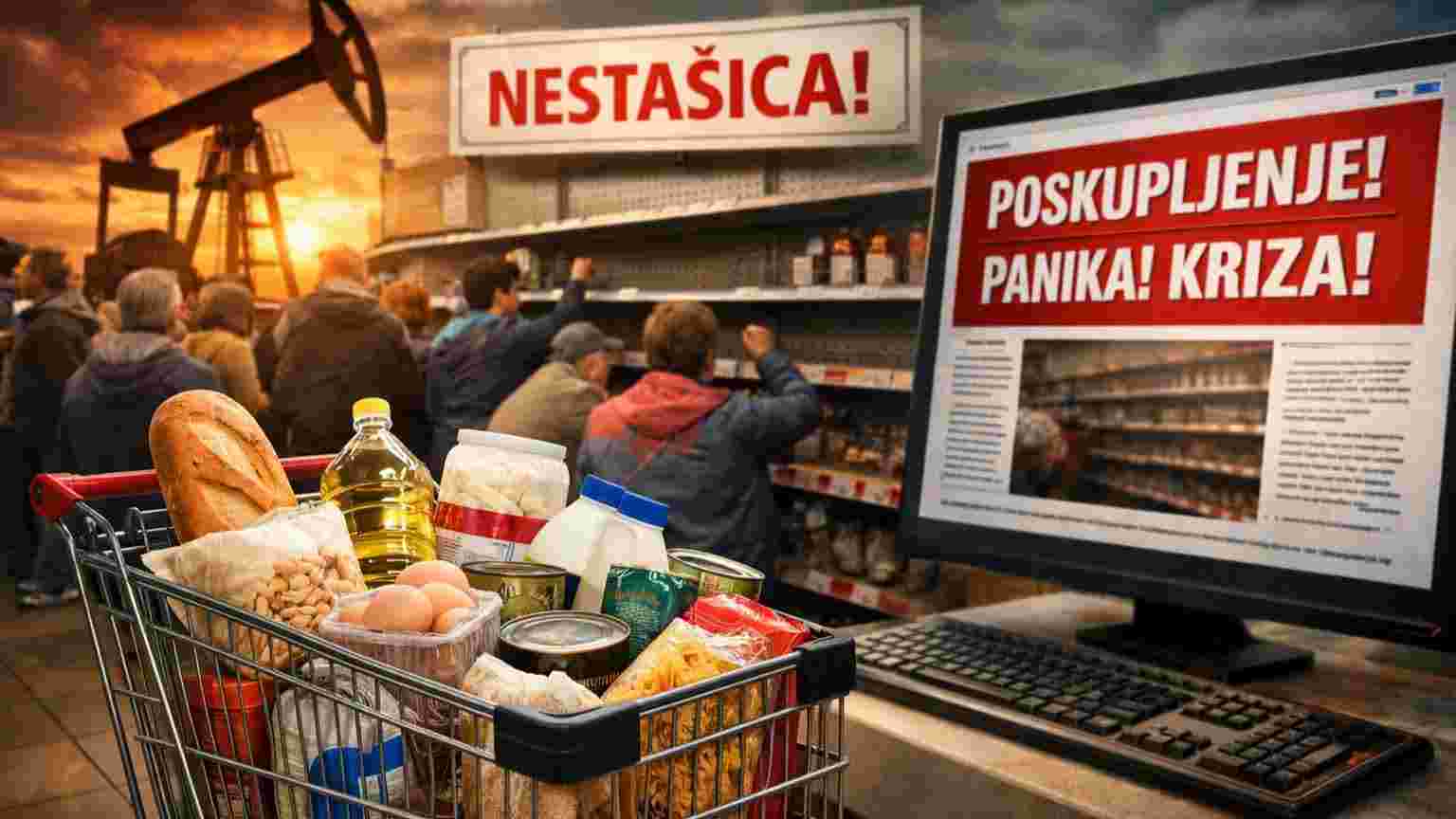 Pokušavaju li supermarketi iskoristiti situaciju da stvore paniku kako bi se masovno kupovali osnovni prehrambeni artikli?