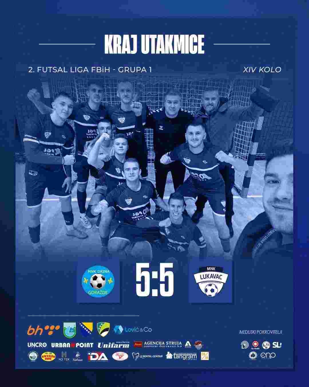 Remi za kraj sezone: MNK Lukavac donio bod s gostovanja u Goraždu