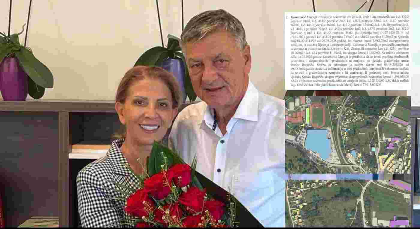 Afera “ZEMLJIŠTE U CENTRU”: SDA Zenica tvrdi da supružnici Kasumović dobivaju trostruko veću parcelu i novac iz budžeta Zenice