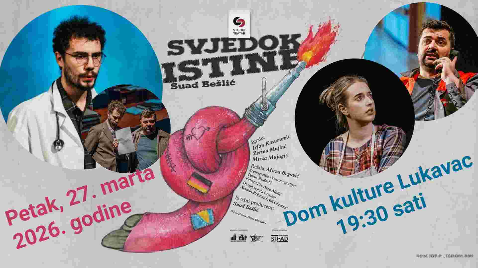 Predstava „Svjedok istine“ gostuje u Lukavcu