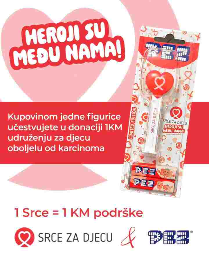 Jedna mala figurica – jedna velika priča: PEZ i “Srce za djecu oboljelu od raka” zajedno za osmijehe najmlađih