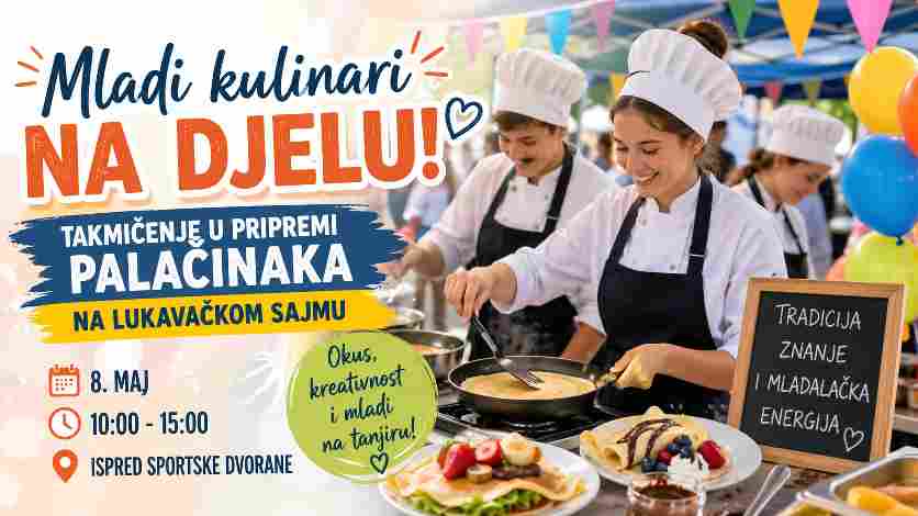 Mladi kulinari na djelu: Takmičenje u pripremi palačinaka na Lukavačkom sajmu