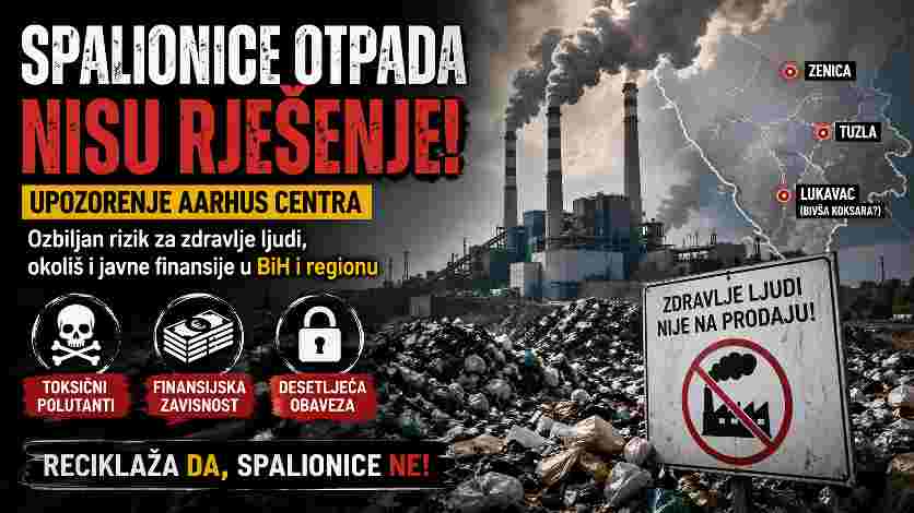 Upozorenje Aarhus centra: Spalionice otpada u BiH i regionu predstavljaju ozbiljan zdravstveni i finansijski rizik