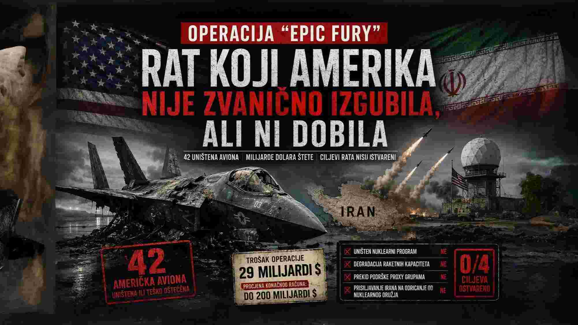 Operacija “Epic Fury”: Rat koji Amerika nije zvanično izgubila, ali ni dobila