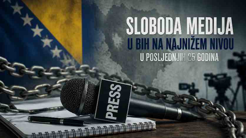 Sloboda medija u BiH na najnižem nivou u posljednjih 25 godina