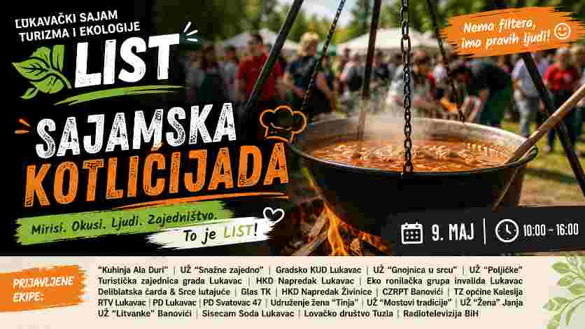 Sajamska kotlićijada na “LIST-u”: Okusi, mirisi i zajedništvo u srcu Lukavca