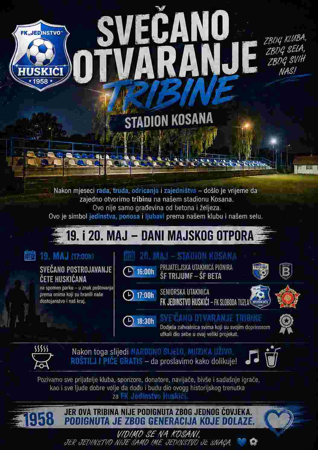 Svečano otvaranje tribine stadiona Kosana 20. maja