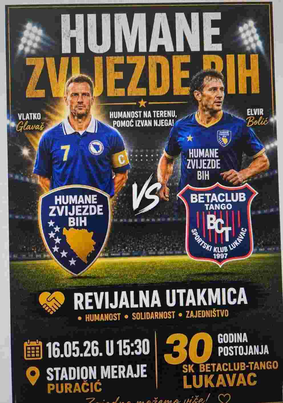 Legende bh. fudbala stižu u Puračić: SK “Betaclub-Tango” Lukavac obilježava 30 godina postojanja