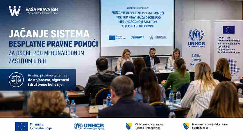 Jačanje sistema besplatne pravne pomoći za osobe pod međunarodnom zaštitom u BiH
