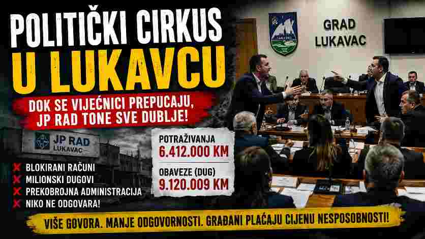 VANREDNA SJEDNICA IZ DVA DIJELA – A BEZ RJEŠENJA: Politika opet glumi ozbiljnost dok JP Rad tone u dugove