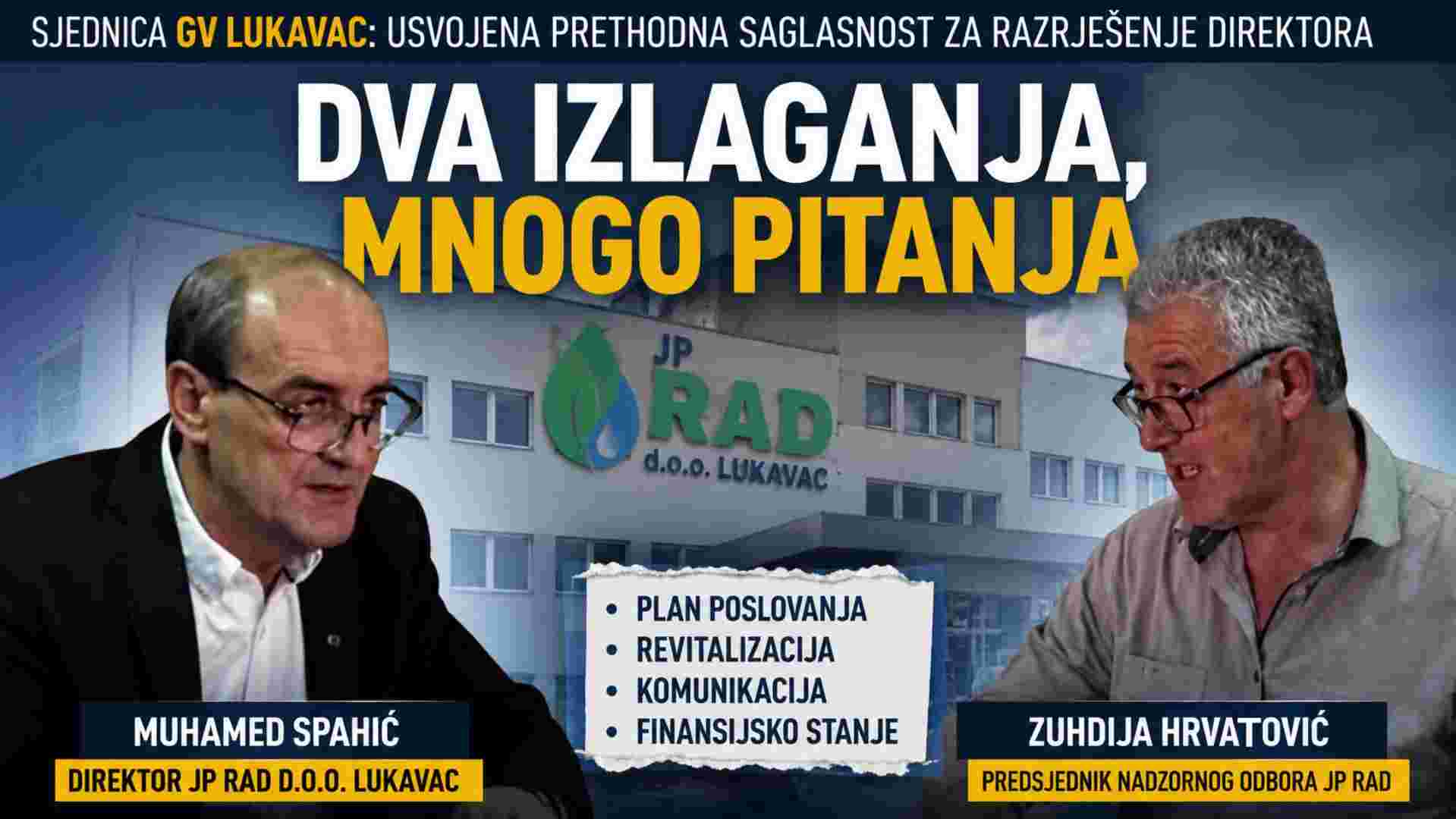 Razrješenje direktora JP Rad Lukavac izazvalo opsežnu raspravu: Suprotstavljeni pogledi Muhameda Spahića i Nadzornog odbora
