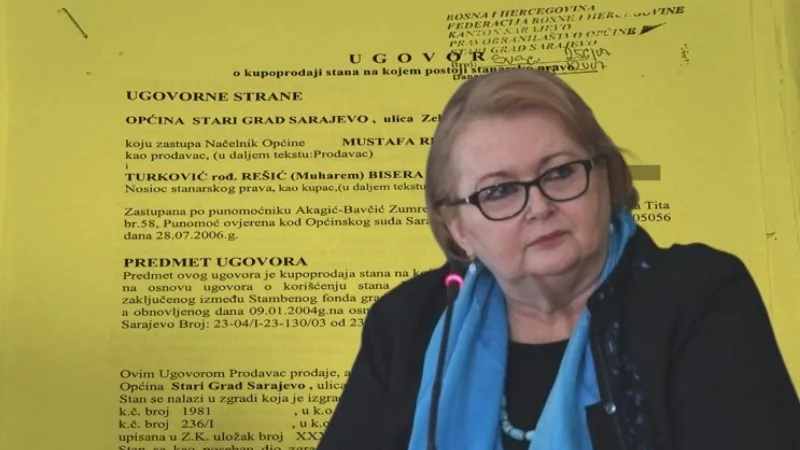 Raport: Bisera Turković stan u centru Sarajeva otkupila certifikatima za 15.435 KM, potom ga prodala višestruko skuplje