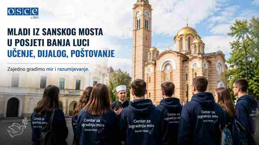 MLADI IZ SANSKOG MOSTA U STUDIJSKOJ POSJETI BANJA LUCI U OKVIRU PROMOCIJE MEĐURELIGIJSKOG DIJALOGA