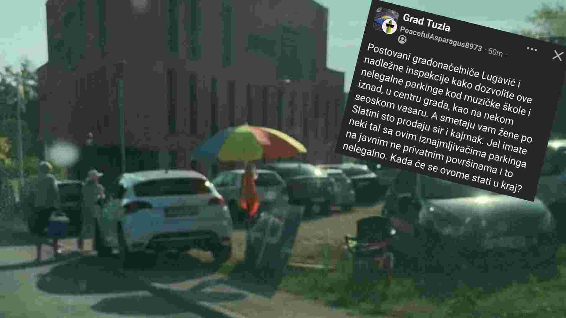 Građanin javno pita gradonačelnika Lugavića: Ko dozvoljava nelegalne parkinge u centru Tuzle?