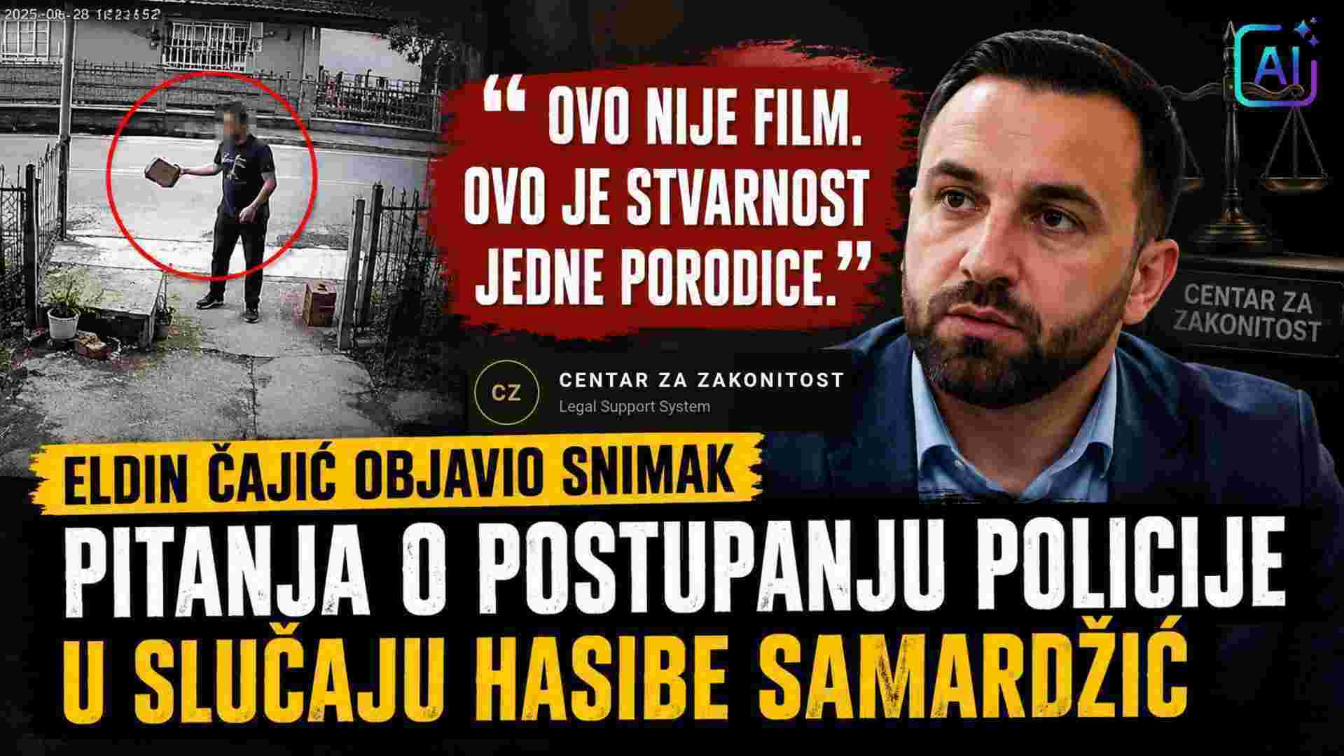 ČAJIĆ OBJAVIO SNIMAK I POSTAVIO PITANJA O POSTUPANJU POLICIJE: „Ovo nije film. Ovo je stvarnost jedne porodice“