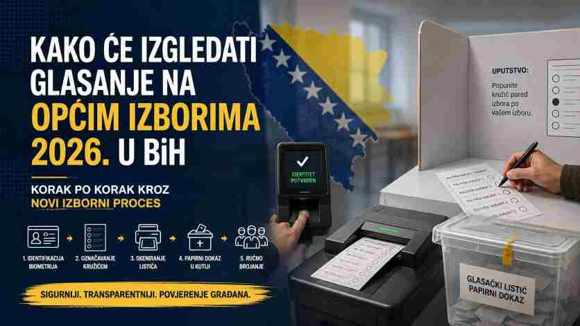 Kako će izgledati glasanje na Općim izborima 2026. u BiH: Korak po korak kroz novi izborni proces