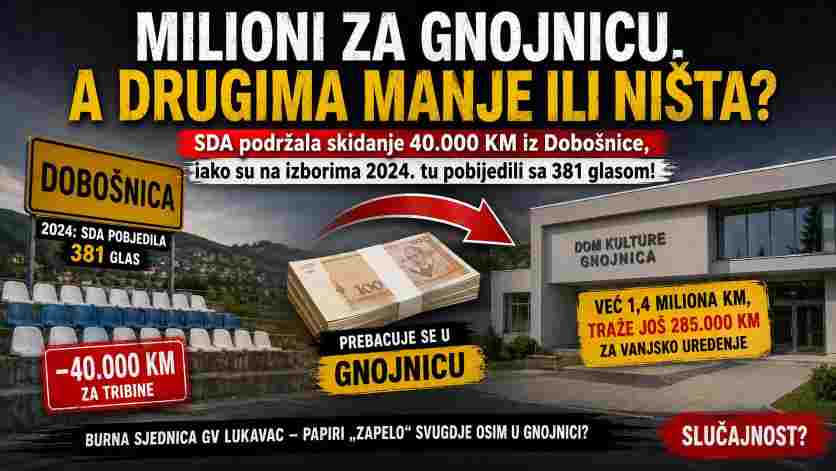 Milioni za Gnojnicu, rezovi za druge: Burna rasprava o preraspodjeli kreditnih sredstava na sjednici GV Lukavac