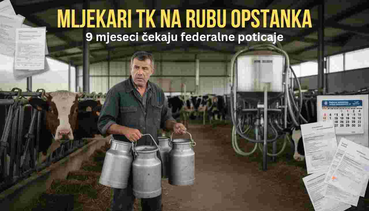 Mljekari TK na ivici opstanka: Devet mjeseci čekaju federalne poticaje, najavljen sastanak u Tuzli