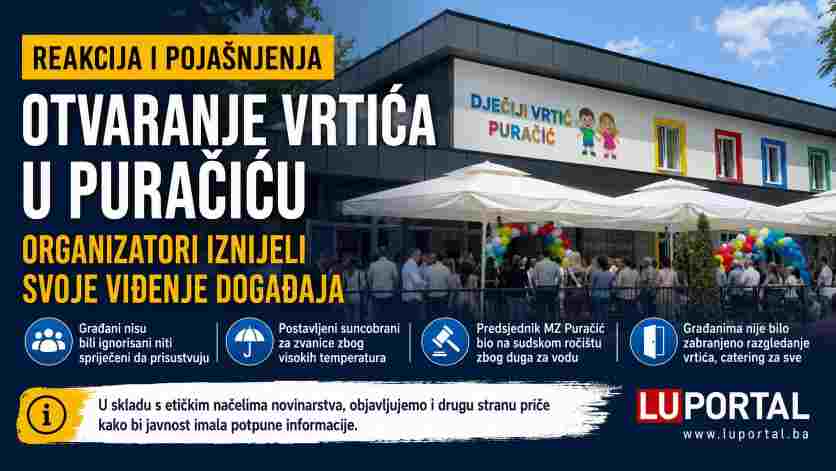 Reakcija na naš članak o otvaranju vrtića u Puračiću: Organizatori iznijeli svoje viđenje događaja
