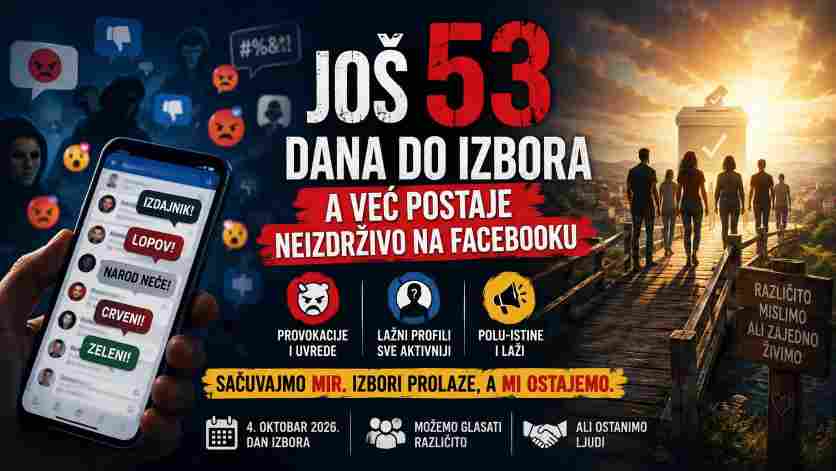 Još 53 dana do izbora, a već postaje neizdrživo na Facebooku