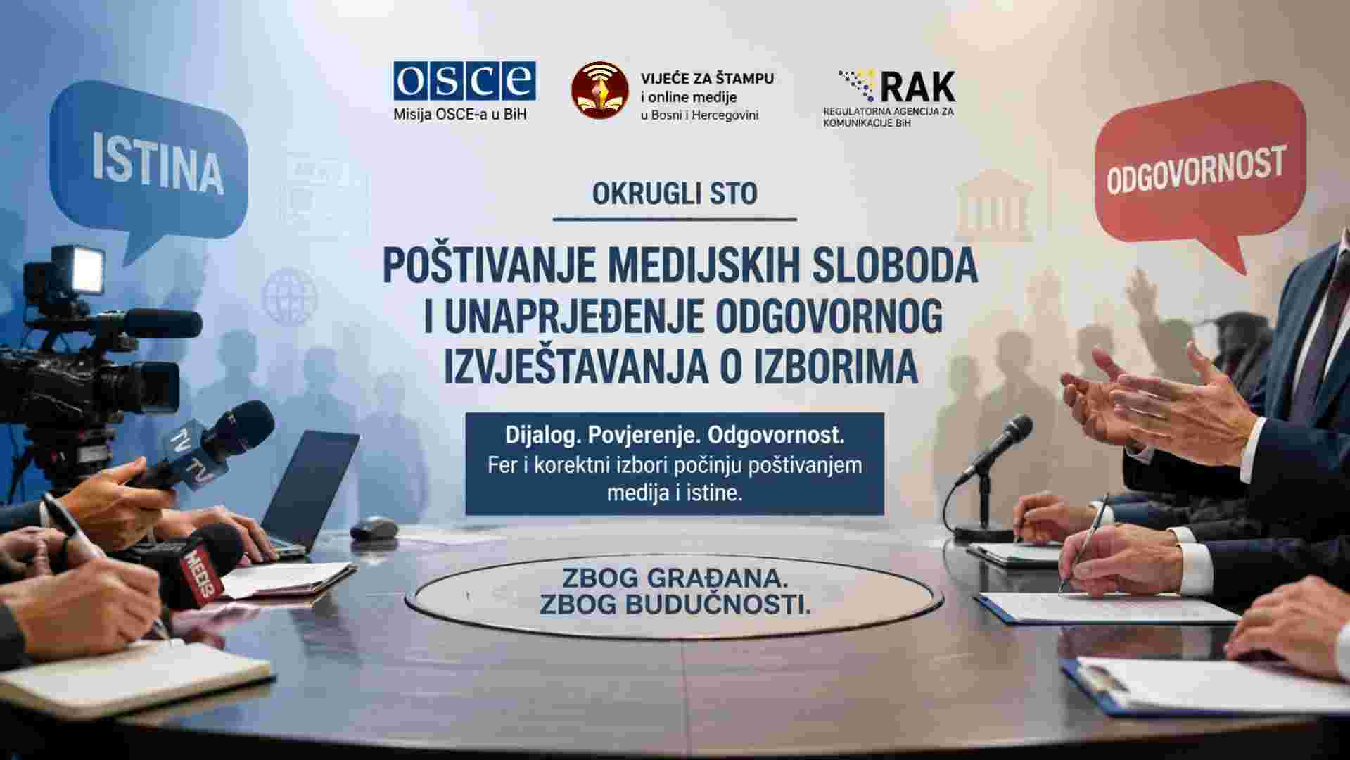 TUZLA: Mediji i politika za istim stolom: Sloboda medija i odgovorno izvještavanje pred izbore