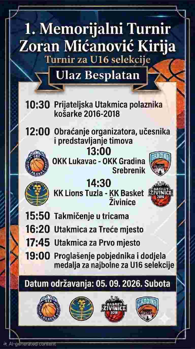 Prvi Memorijalni turnir „Zoran Mićanović Kirija“ u Lukavcu