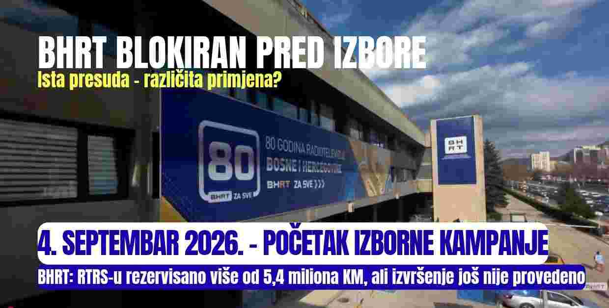 BHRT-u blokirani računi pred početak izborne kampanje: Zašto se ista presuda primjenjuje različito?