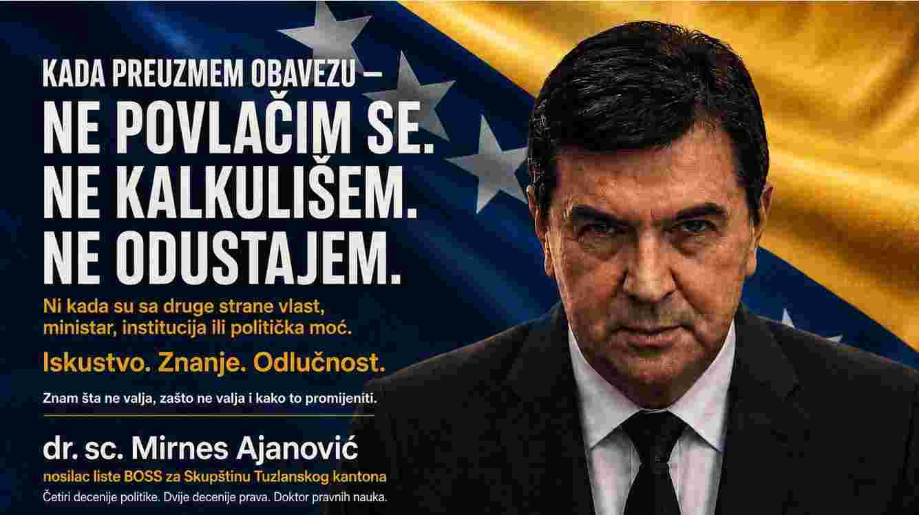 Mirnes Ajanović: „Ne ulazim u Skupštinu da učim kako sistem funkcioniše, već da ga mijenjam“