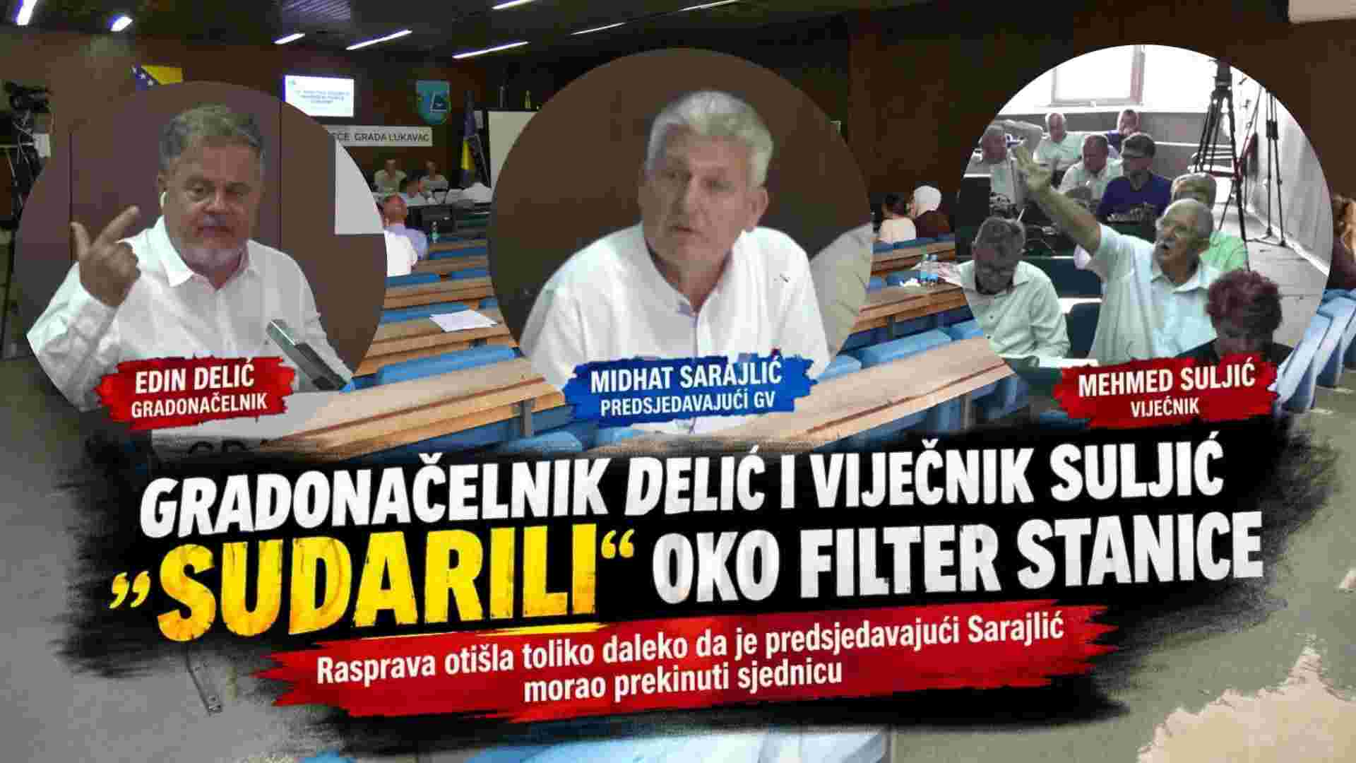 Gradonačelnik Delić i vijećnik Suljić se „sudarili“ oko Filter stanice: Rasprava otišla toliko daleko da je predsjedavajući Sarajlić morao prekinuti sjednicu