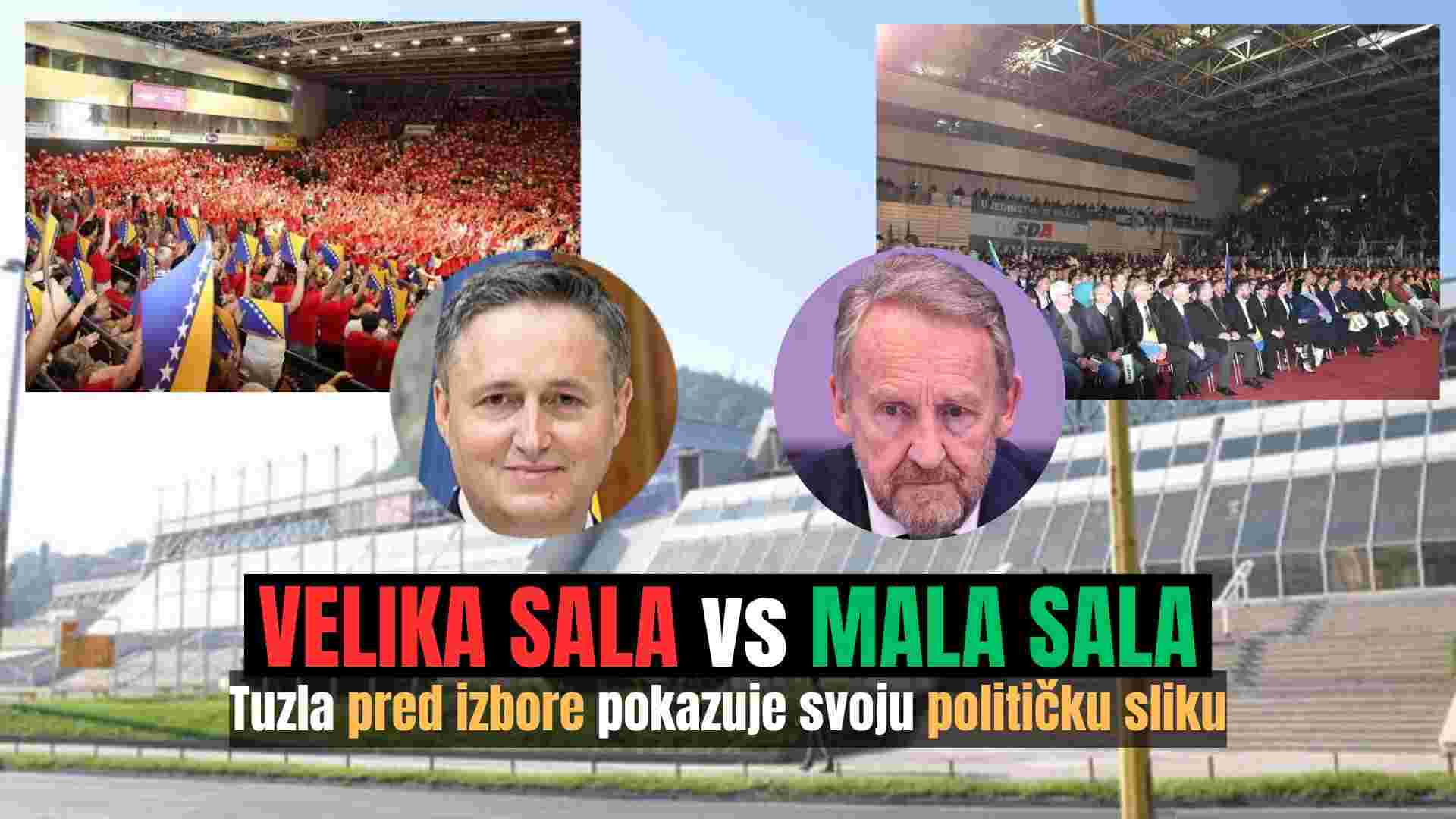 VELIKA I MALA SALA MEJDANA: Šta Tuzla govori kroz predizborne skupove SDP-a i SDA?