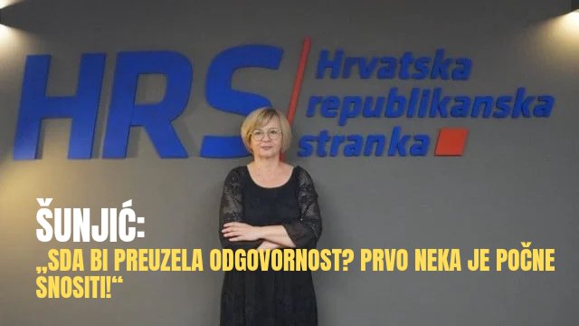 Šunjić SDA-u: „Ako želite preuzeti odgovornost, prvo je počnite snositi“