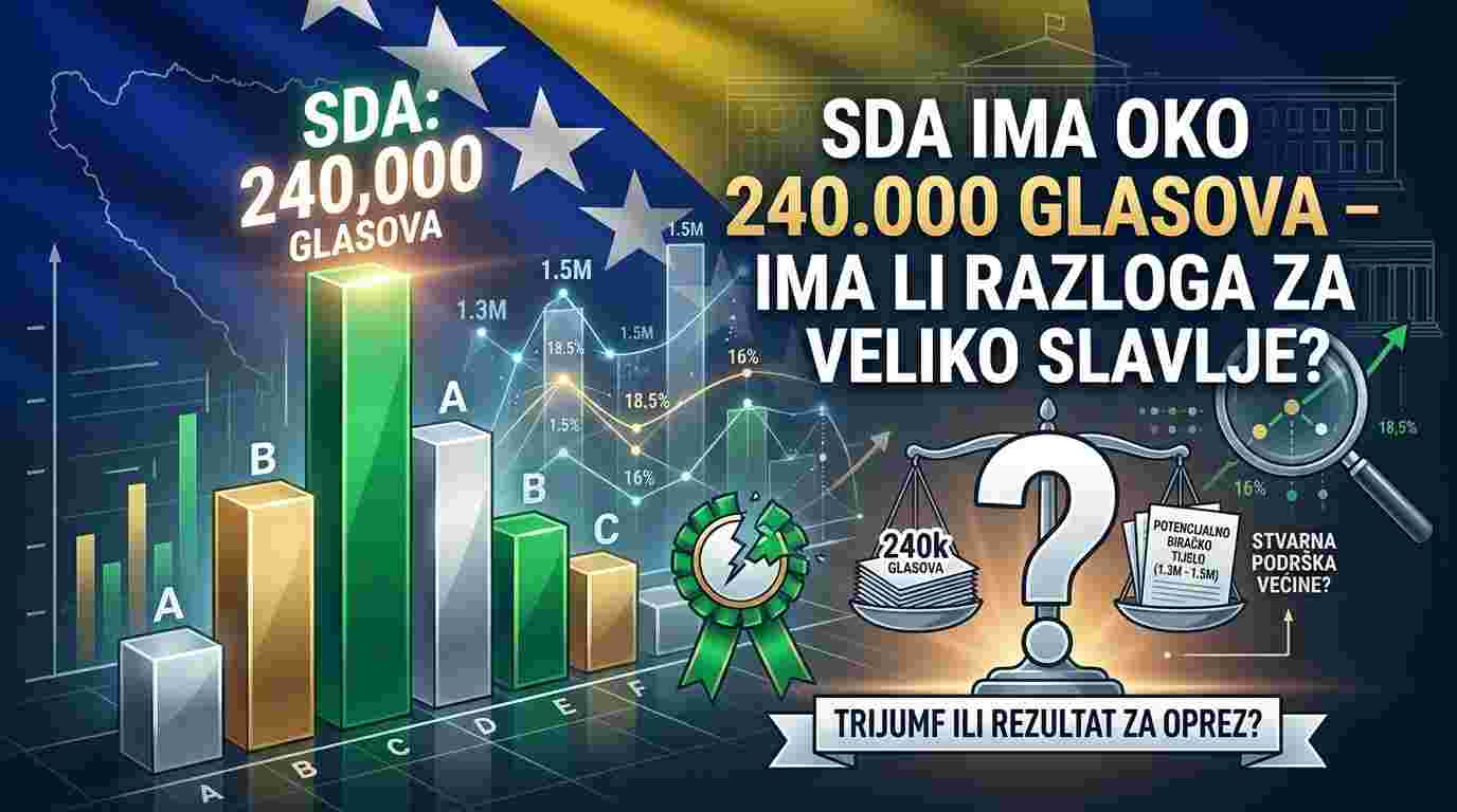 ČIME SE TO HVALI SDA AKO JE DOBILA TEK OKO 240.000 GLASOVA? IMA LI TU ZAISTA RAZLOGA ZA BILO KAKVO SLAVLJE?