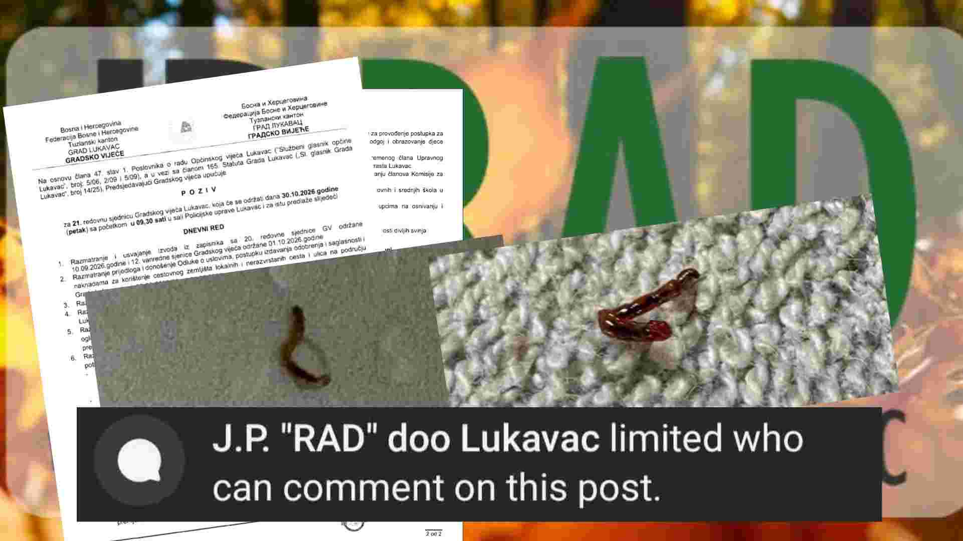 JP „RAD“ LUKAVAC: Građani upozoreni da ne piju vodu, kritički komentari onemogućeni