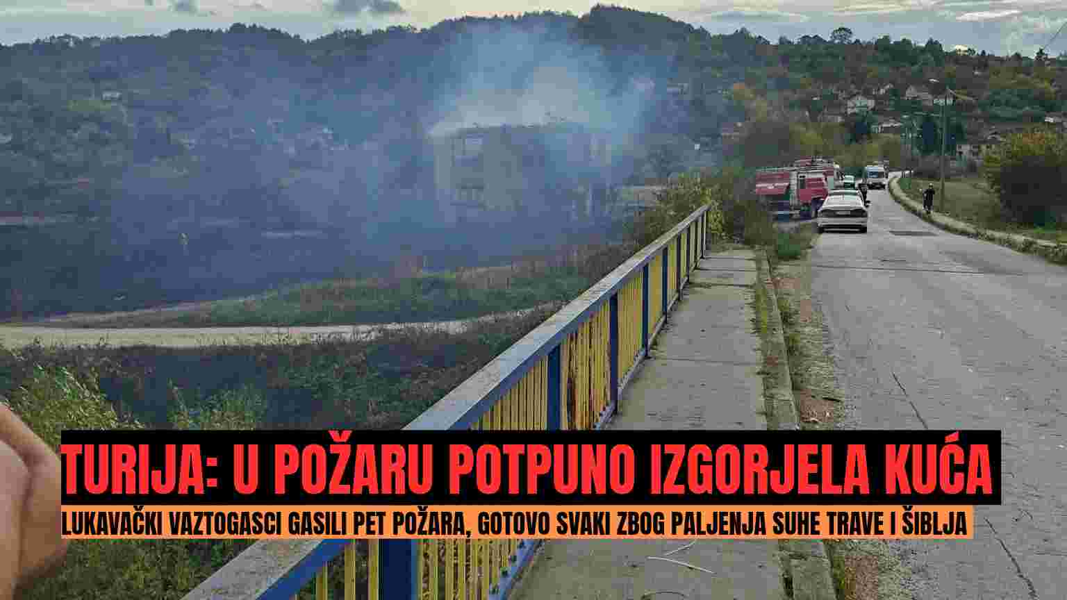 Turija: Kuća u potpunosti izgorjela, vatrogasci danas gasili požare na pet lokacija